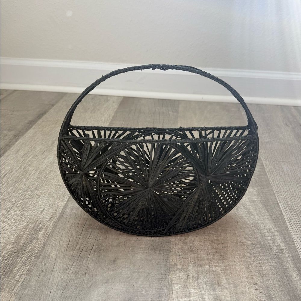 Black Woven Decorative Basket